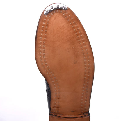 Handmacher Loafers aus gewebtem Leder Größe 6.5 - Schwarz