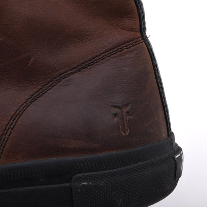 Frye Chambers High-Top-Sneakers aus geöltem Leder, Größe 12 - Braun