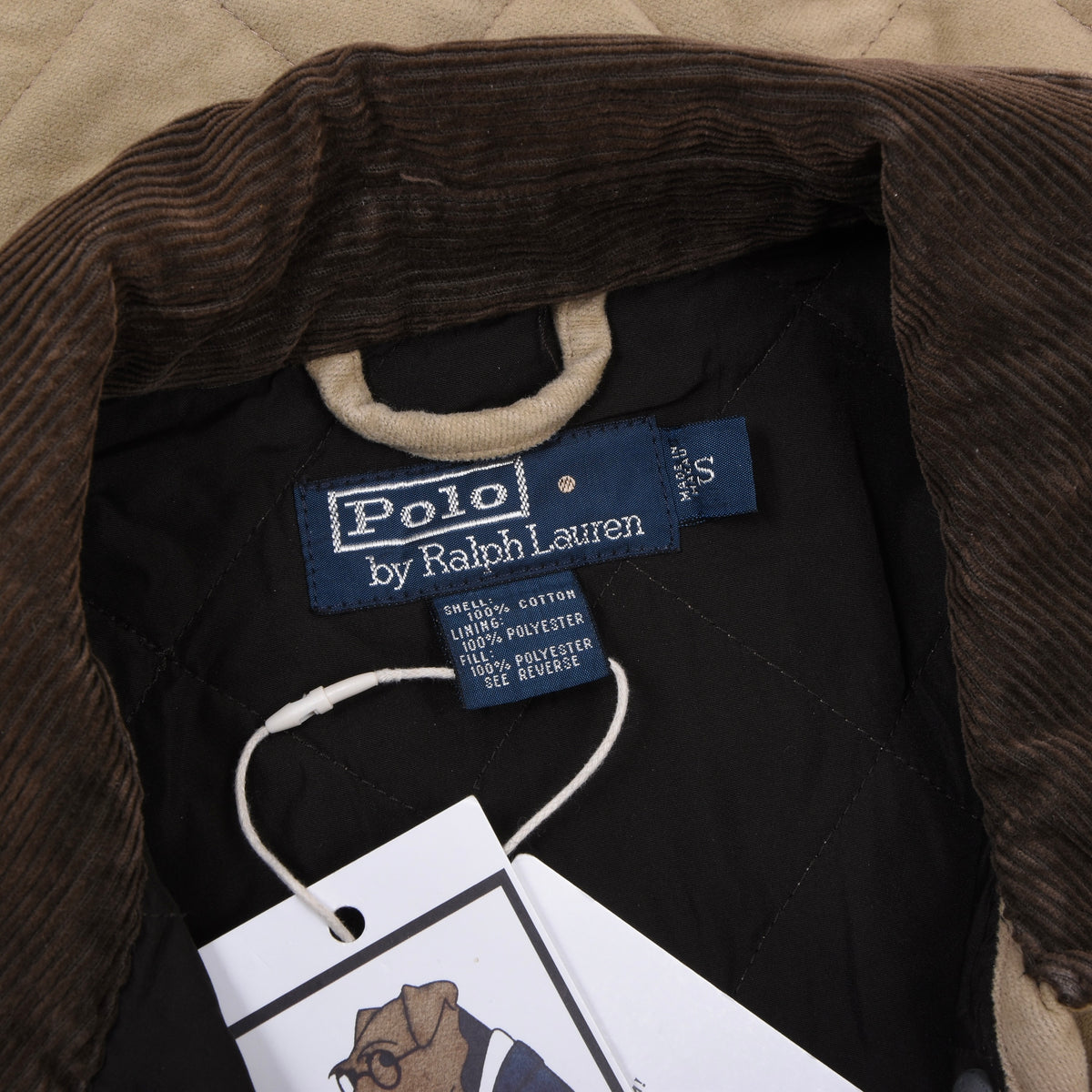 Polo Ralph Lauren Moleskin Steppjacke Gr. S - Beige