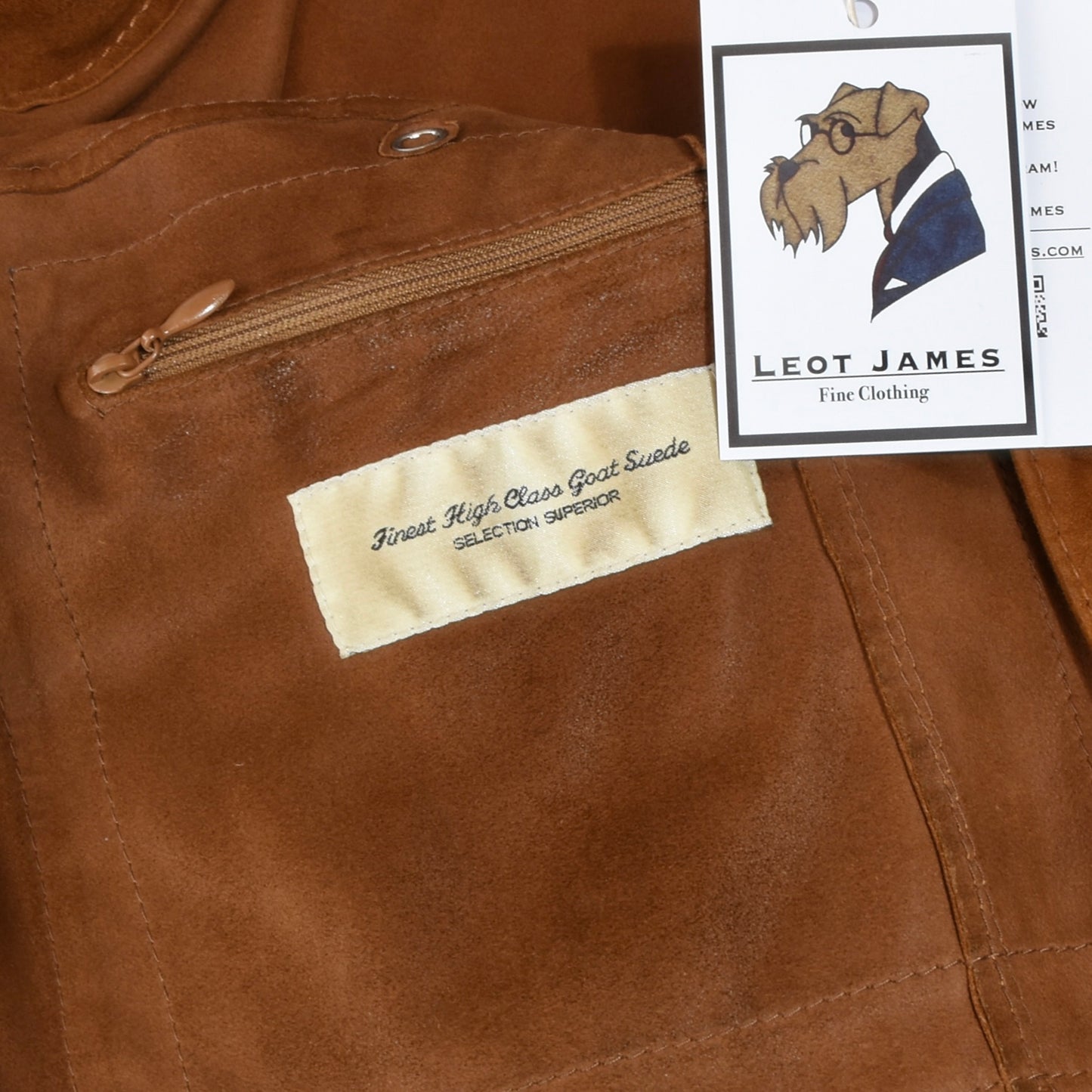 Don Gil Unlined Goat Suede Jacket Size S/48 - Tobacco Brown