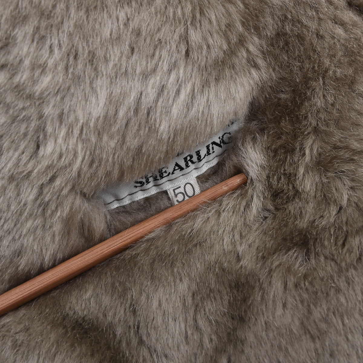Vintage Lazaride Jacke aus spanischem Shearling, Größe 50 - Taupe
