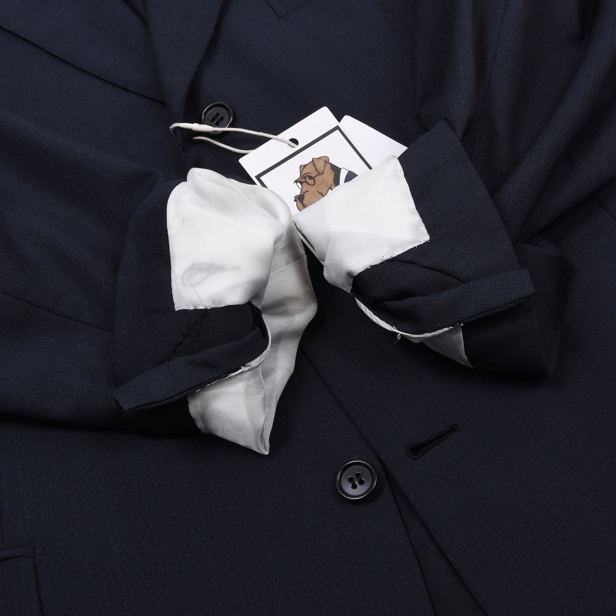 Brioni Super 150s Wolle Maßanfertigung Sakko Made in Italy - Marineblau