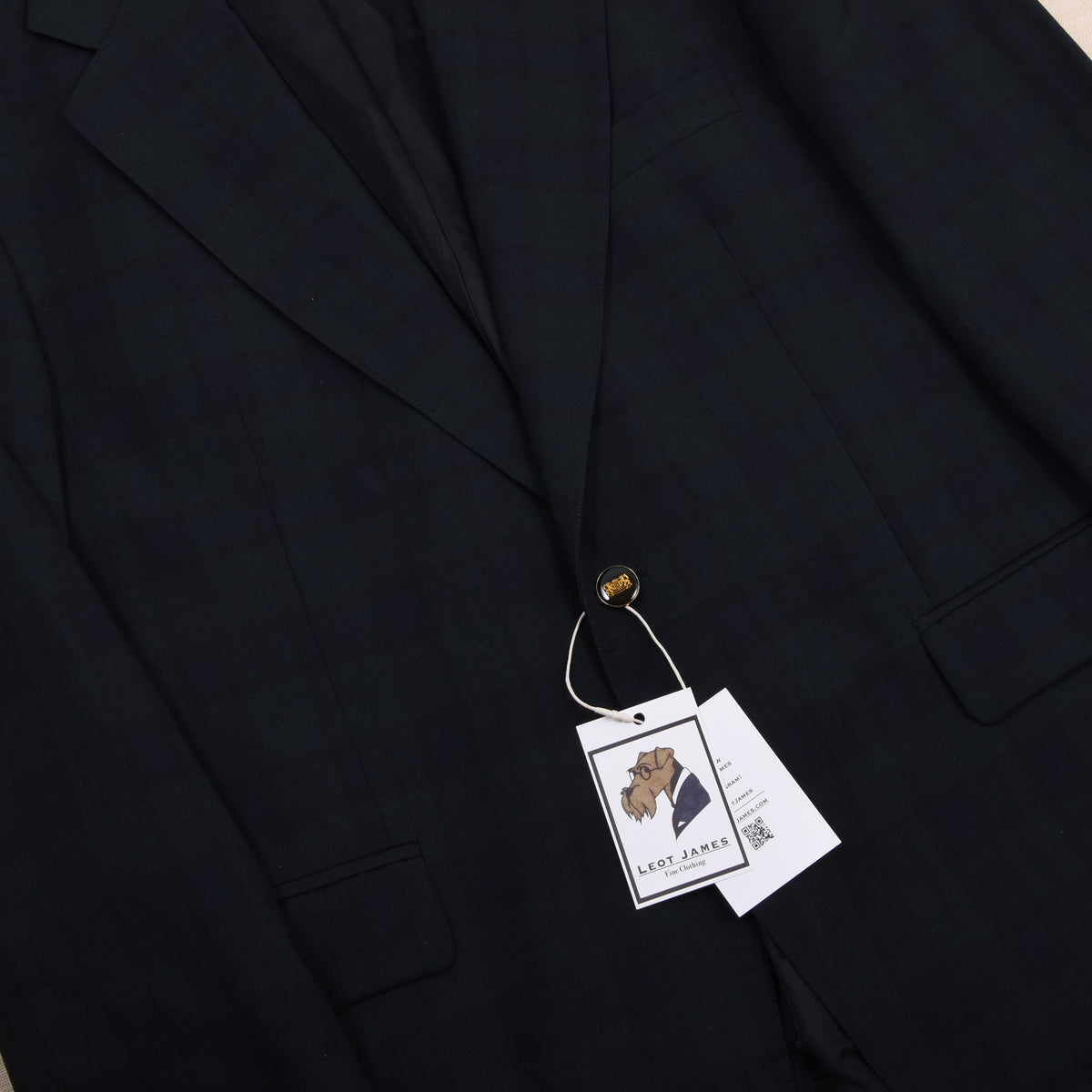 Alex Wool Jacket Made in Italy Size 54  - Blackwatch