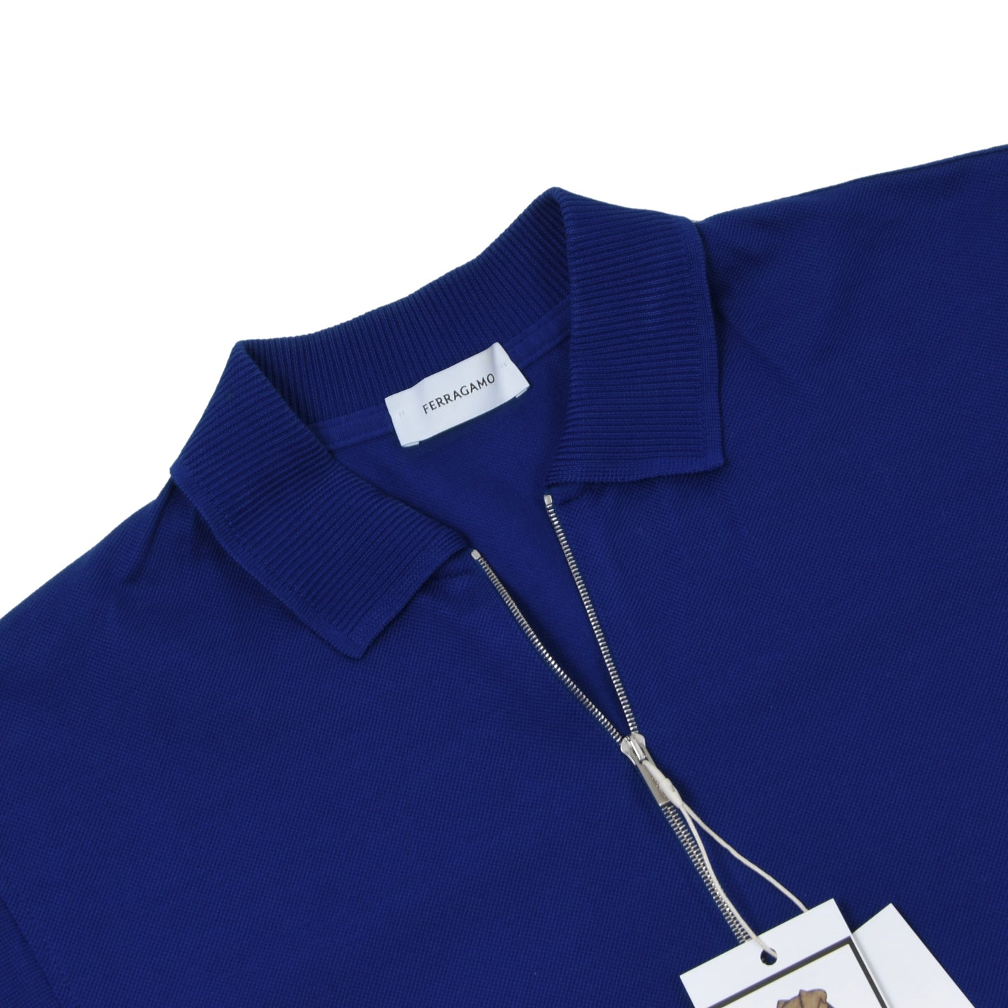 Salvatore Ferragamo Zip Polo Shirt Chest ca. 52cm - Blue