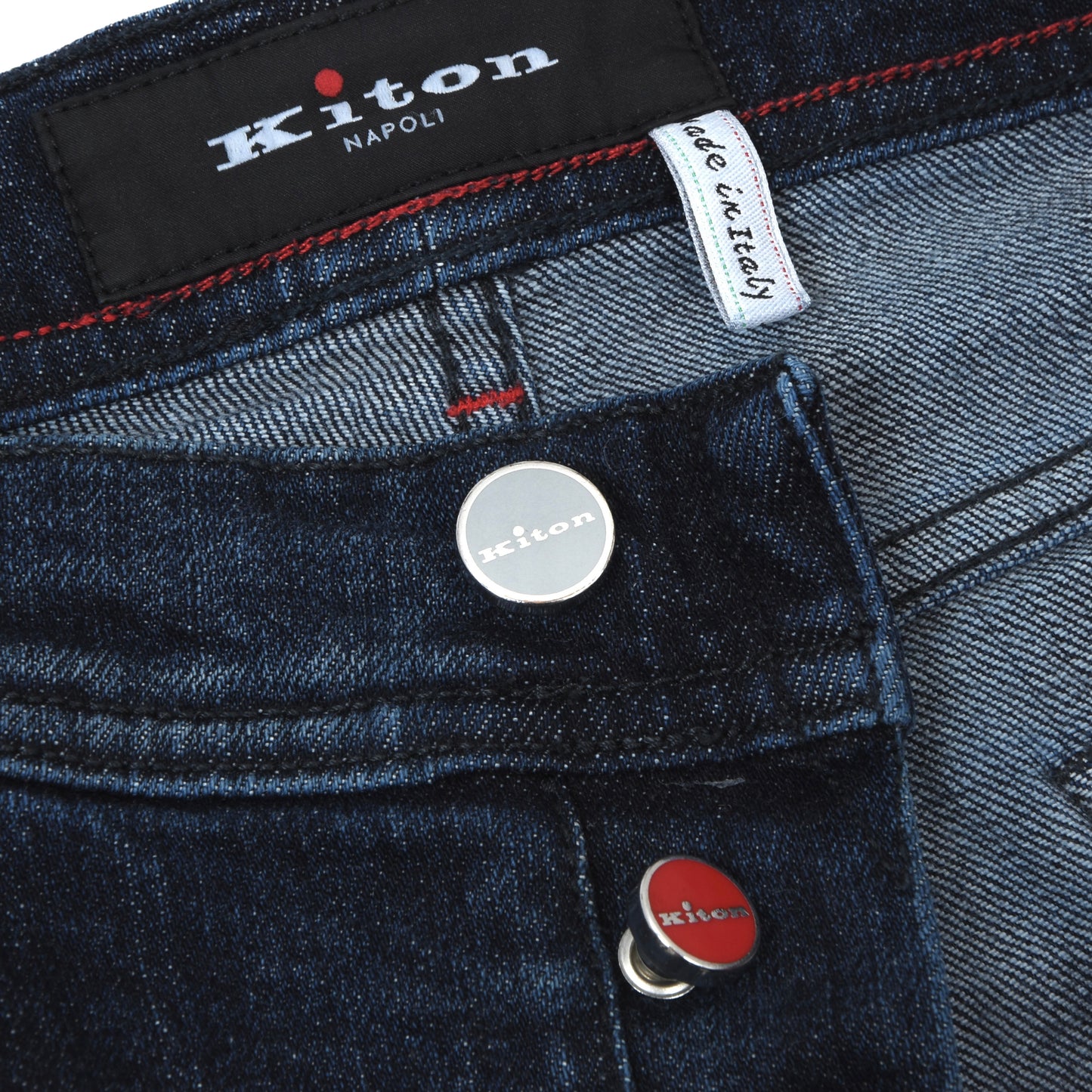 Kiton Napoli Jeans Size W33 Slim ca. 41cm - Blue