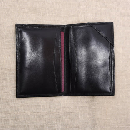 NOS Luxury Buttersoft Leather Travel Wallet - Black