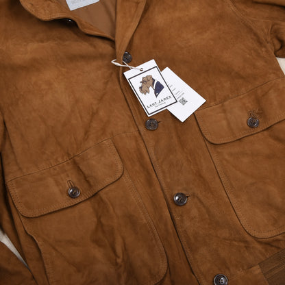 Belfe Suede Blouson/Jacket Size 46 - Tobacco Brown
