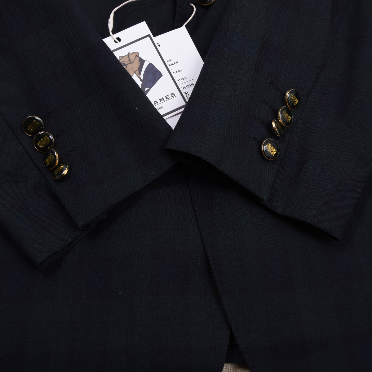 Alex Wool Jacket Made in Italy Size 54  - Blackwatch