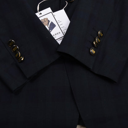 Alex Wool Jacket Made in Italy Size 54  - Blackwatch
