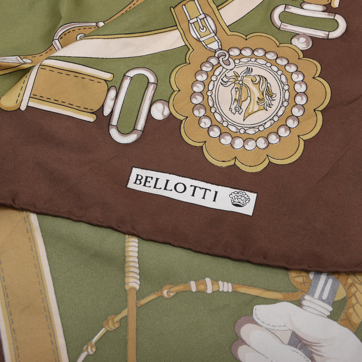 Bellotti Seide Tuch 86 cm x 86 cm Made in Italy - Jagdhunde