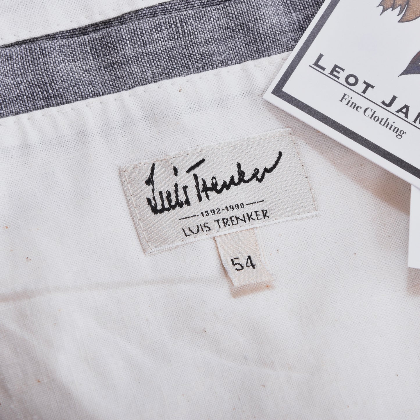 Luis Trenker Cotton Jacket Size 54 Chest ca. 61cm - Blue-Grey