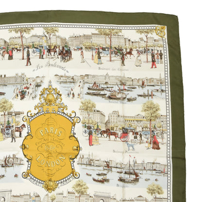 Hermès Paris London-Paris 1850 Philippe Ledoux Silk Scarf