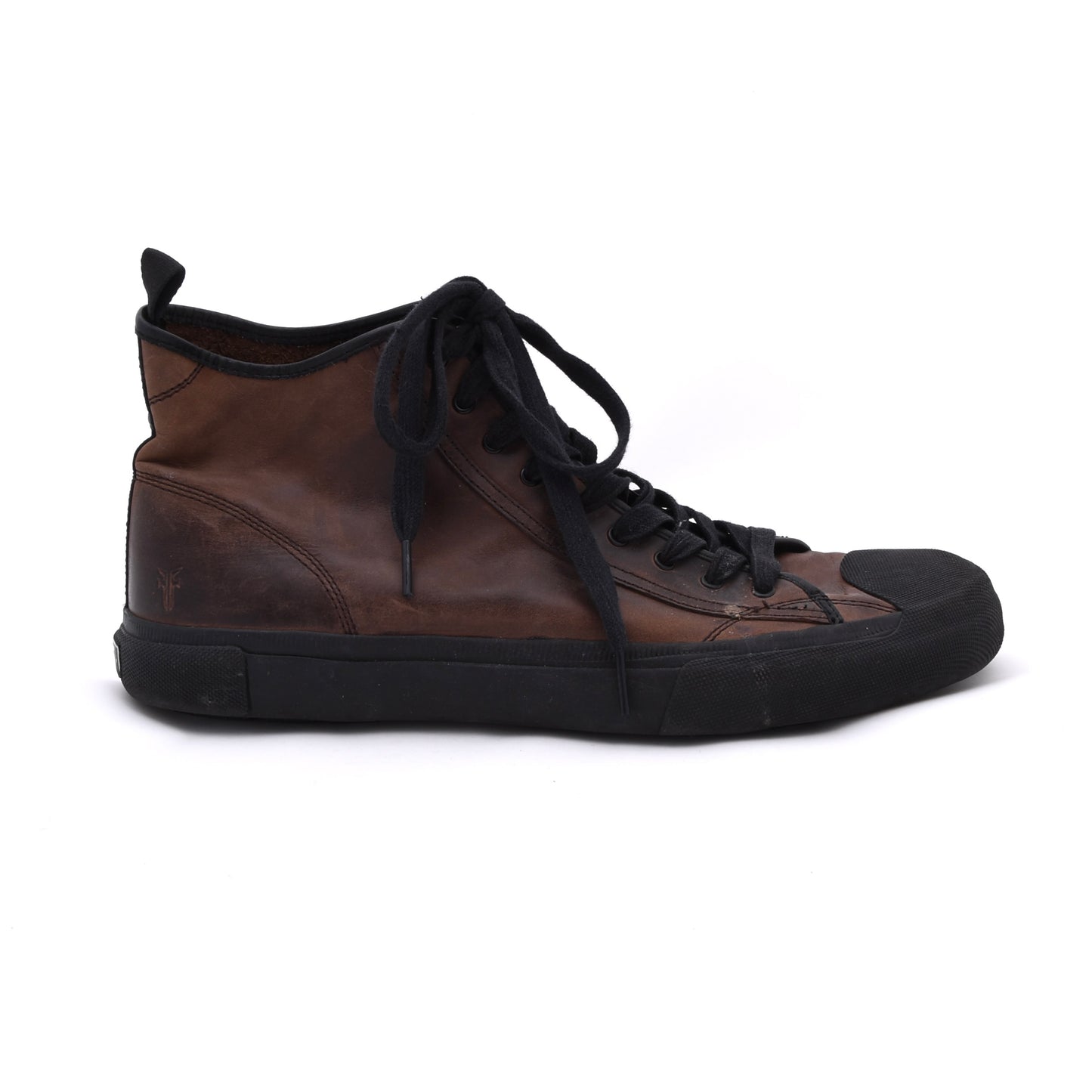 Frye Chambers High-Top-Sneakers aus geöltem Leder, Größe 12 - Braun