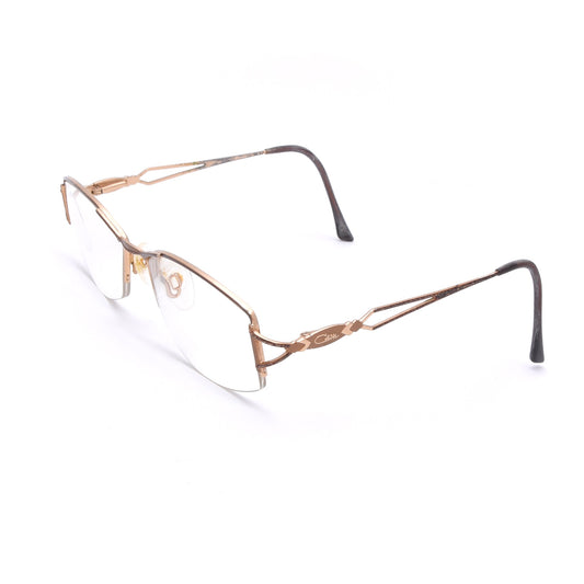 Cazal Vintage Halbrandbrille aus Metall – Gold