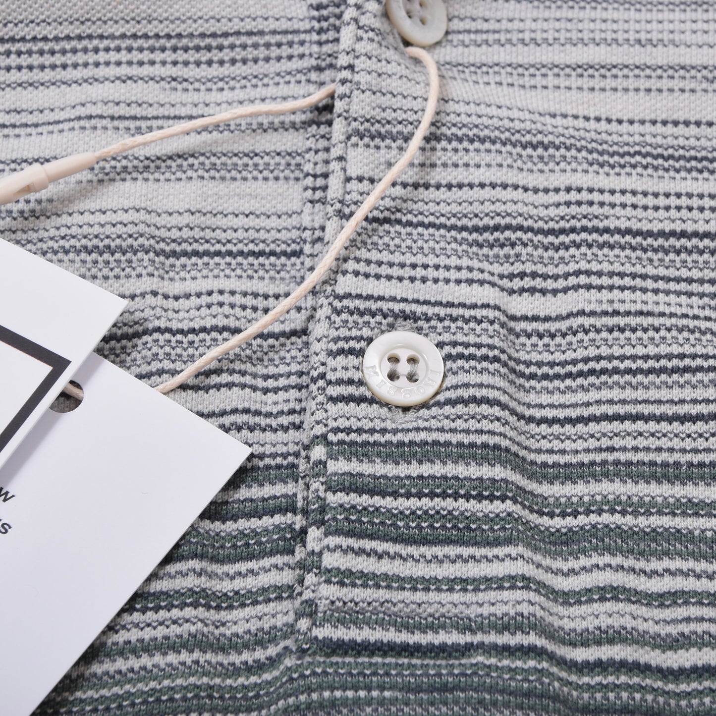 Missoni Polo Shirt Size L ca. 54.5cm - Blue Stripe