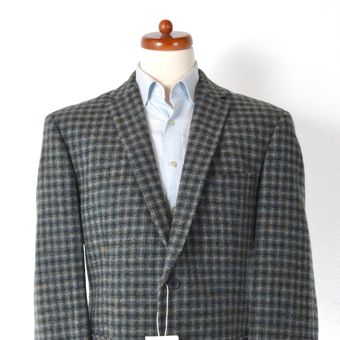 Barutti Harris Tweed Jacket Size 27/S44 ca. 57.5cm - Green Plaid