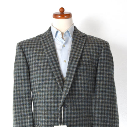 Barutti Harris Tweed Jacket Size 27/S44 ca. 57.5cm - Green Plaid