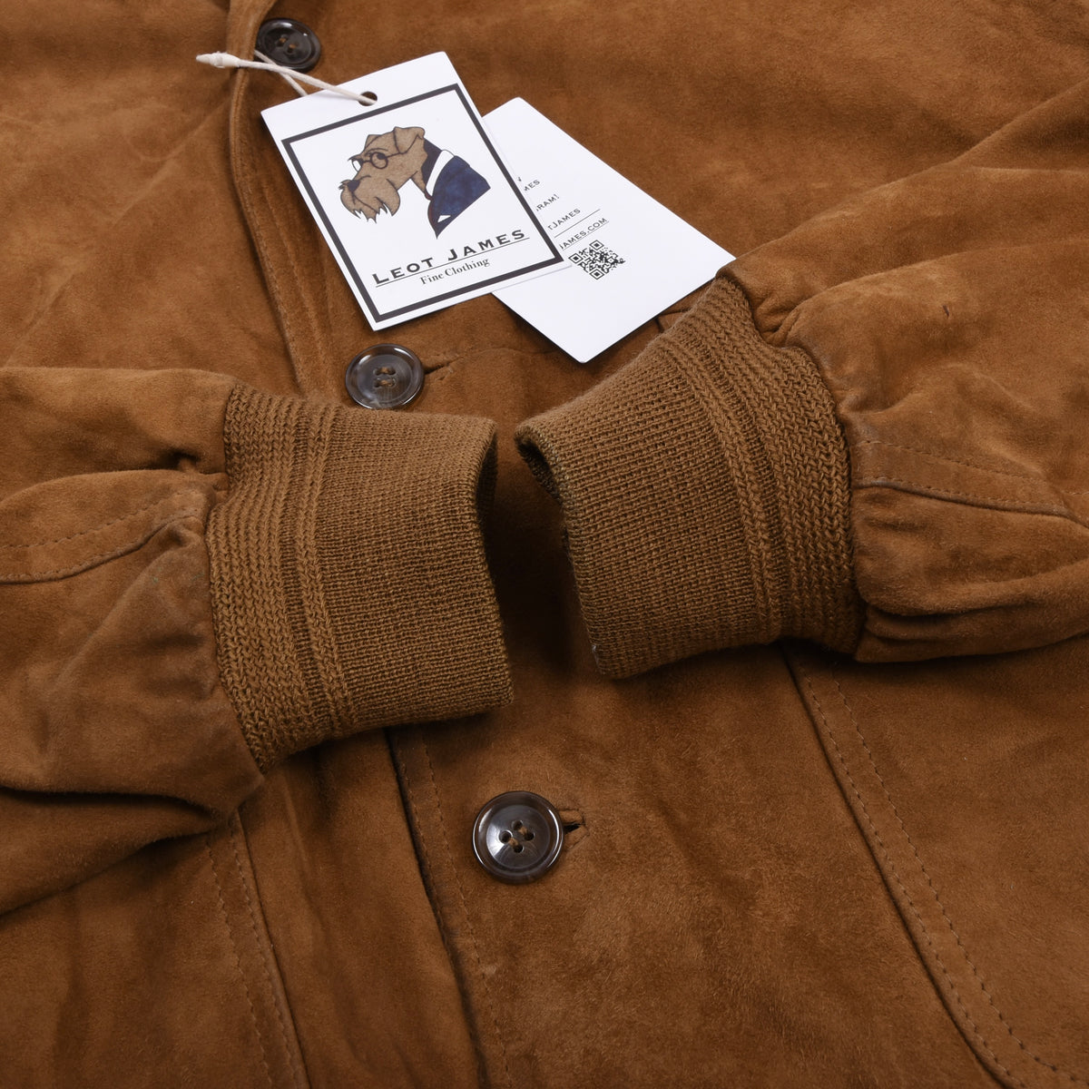 Belfe Suede Blouson/Jacket Size 46 - Tobacco Brown