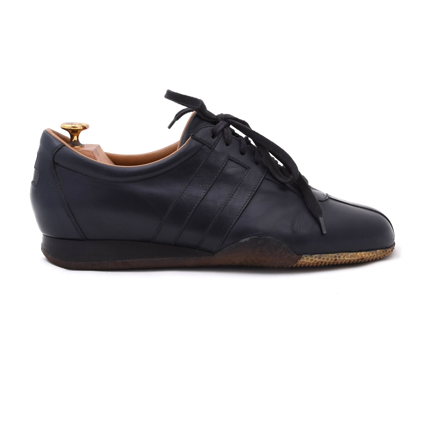 Bally Free M Leder-Sneaker Größe 8 1/2E – Navyblau
