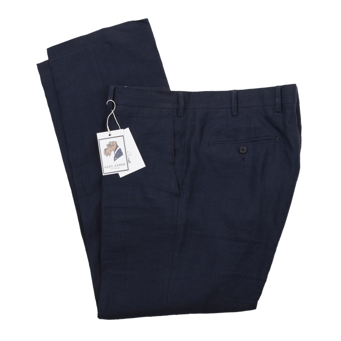 Kamar Leinenhose Größe 54 ca. 47cm Made in Italy - Marineblau