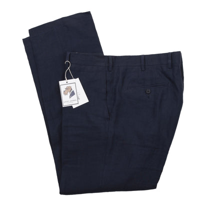Kamar Leinenhose Größe 54 ca. 47cm Made in Italy - Marineblau