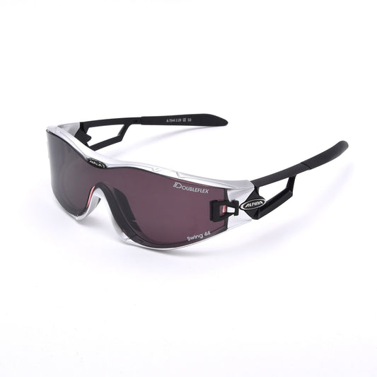 Alpina New Swing E 8720 Shield Cycling Sunglasses - Silver