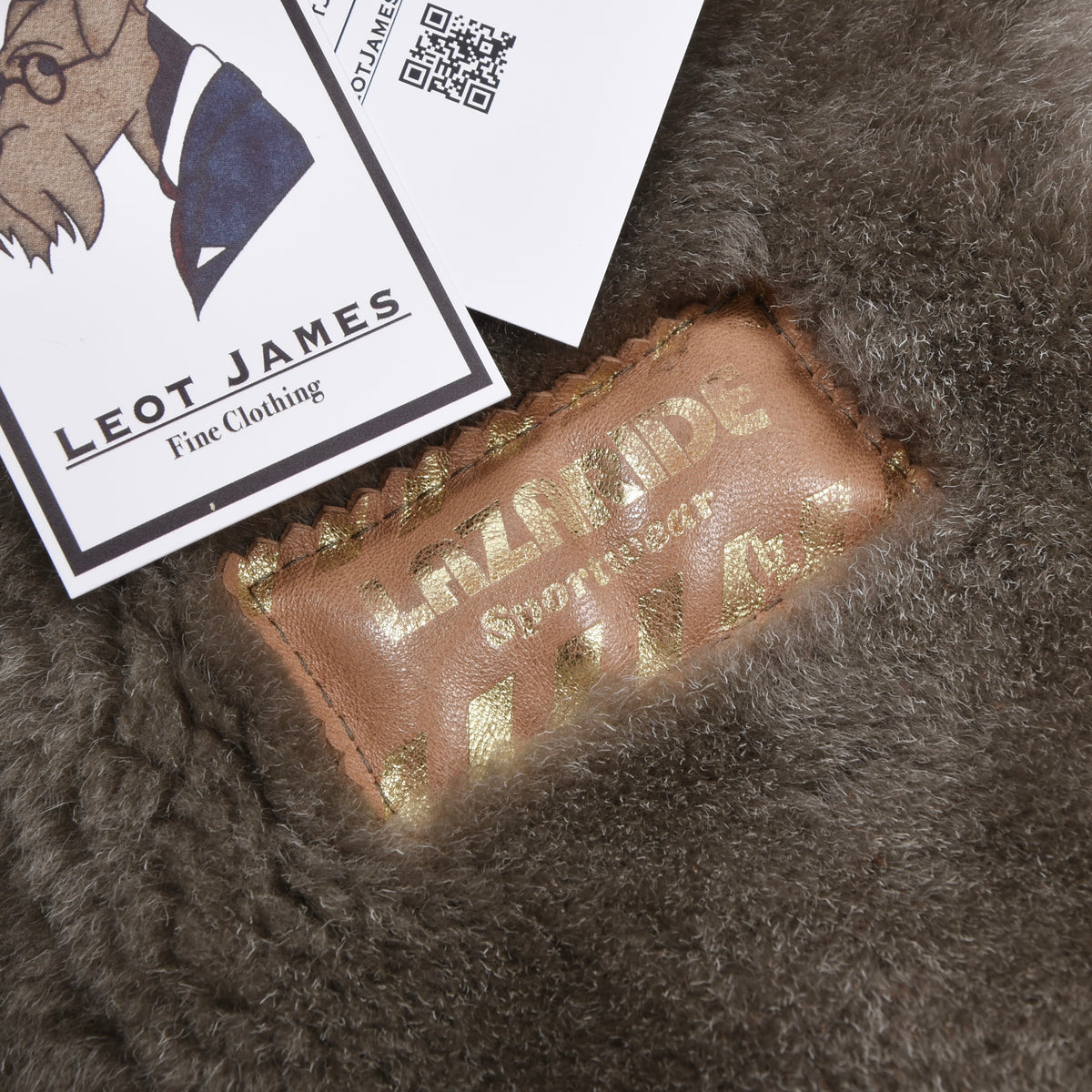 Vintage Lazaride Jacke aus spanischem Shearling, Größe 50 - Taupe