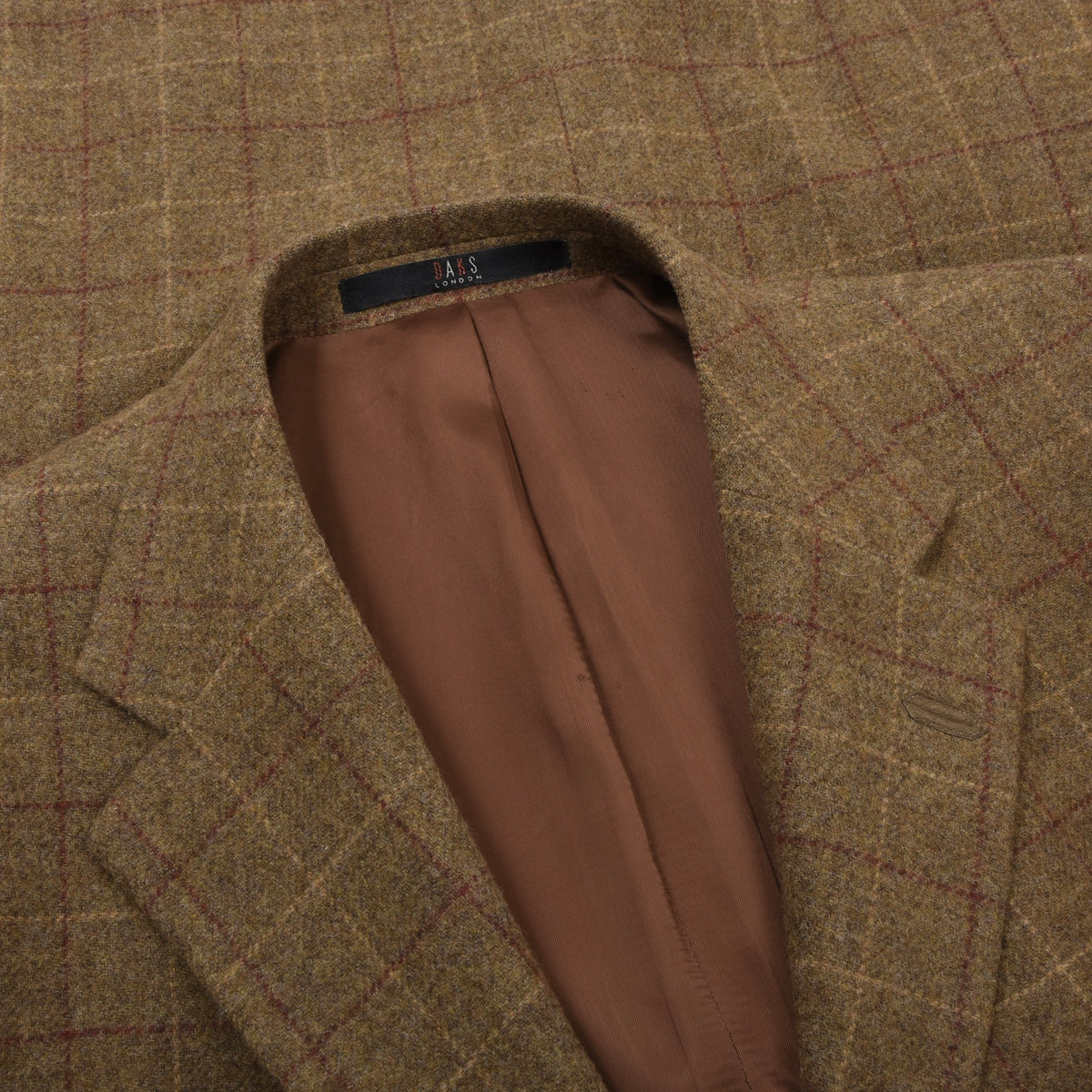 DAKS London 100% Wool Tweed Jacket Size 54 - Windowpane