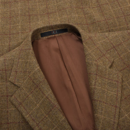 DAKS London 100% Wool Tweed Jacket Size 54 - Windowpane
