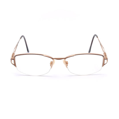 Cazal Vintage Halbrandbrille aus Metall – Gold