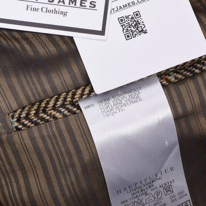 Barutti Harris Tweed Sakko Gr. 28/S46 ca. 62,5cm - Hellbraun Windowpane