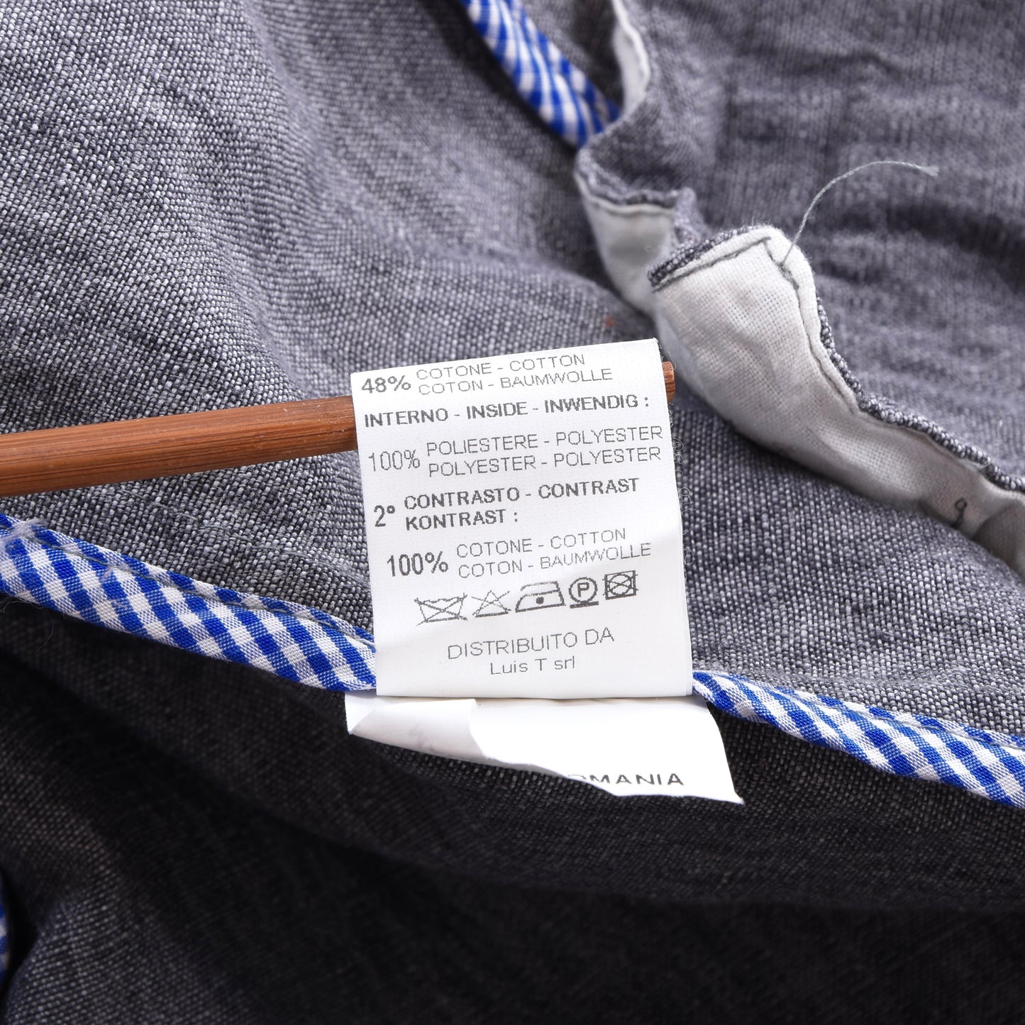 Luis Trenker Cotton Jacket Size 54 Chest ca. 61cm - Blue-Grey