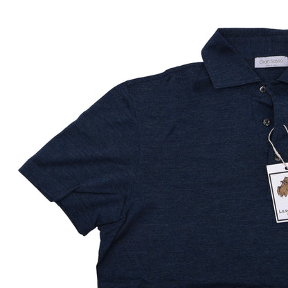 Gran Sasso Poloshirt Größe 52 ca. 55,5cm - Blau