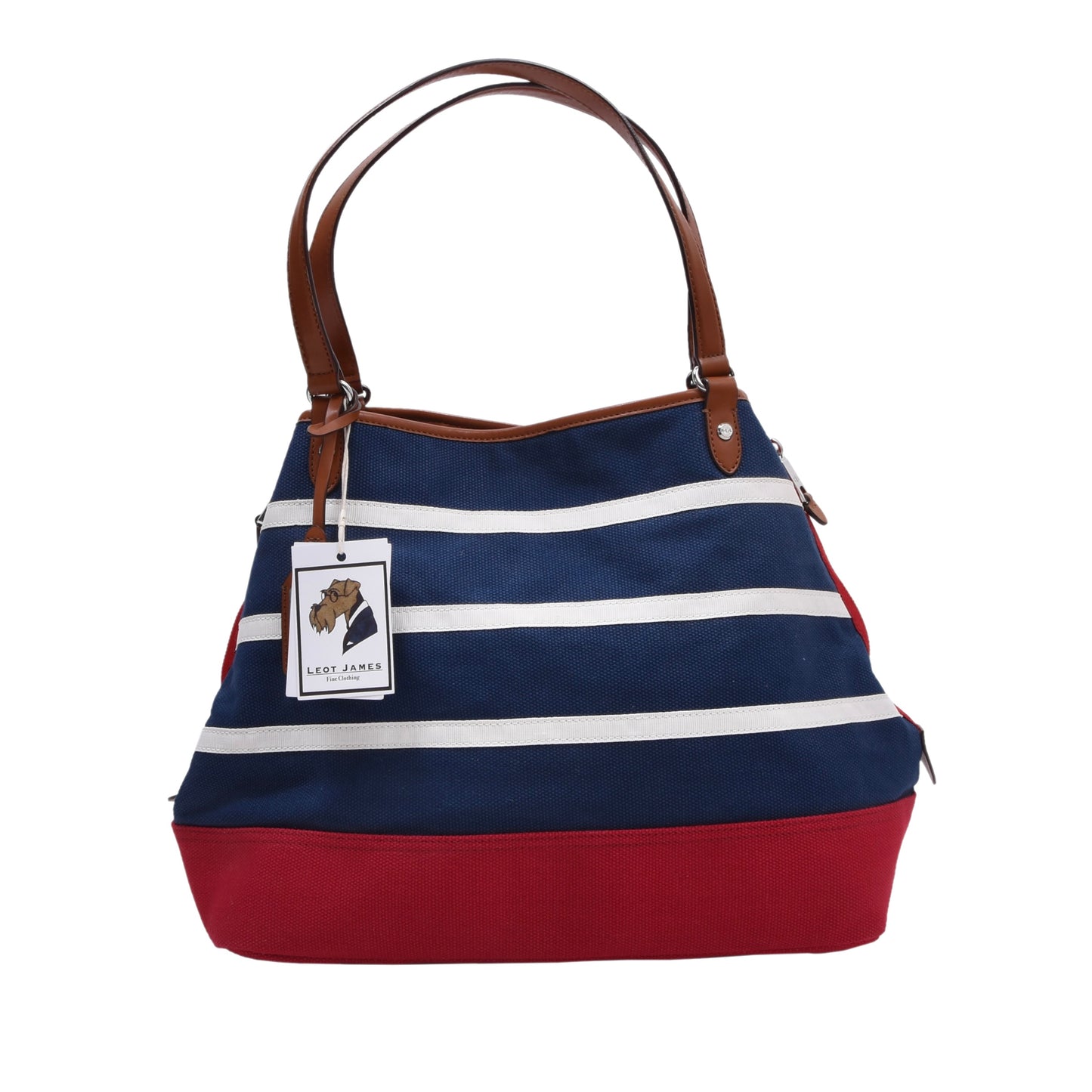 Lauren Ralph Lauren Canvas Tote Bag - Red/White/Navy