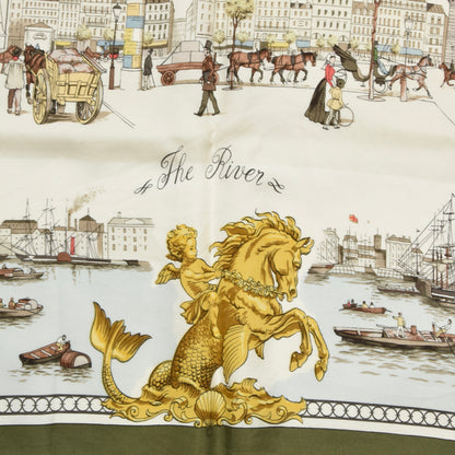 Hermès Paris London-Paris 1850 Philippe Ledoux Silk Scarf