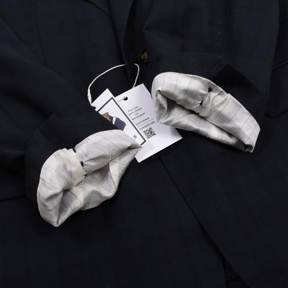 Alex Wool Jacket Made in Italy Size 54  - Blackwatch