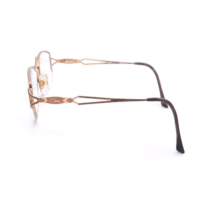 Cazal Vintage Halbrandbrille aus Metall – Gold