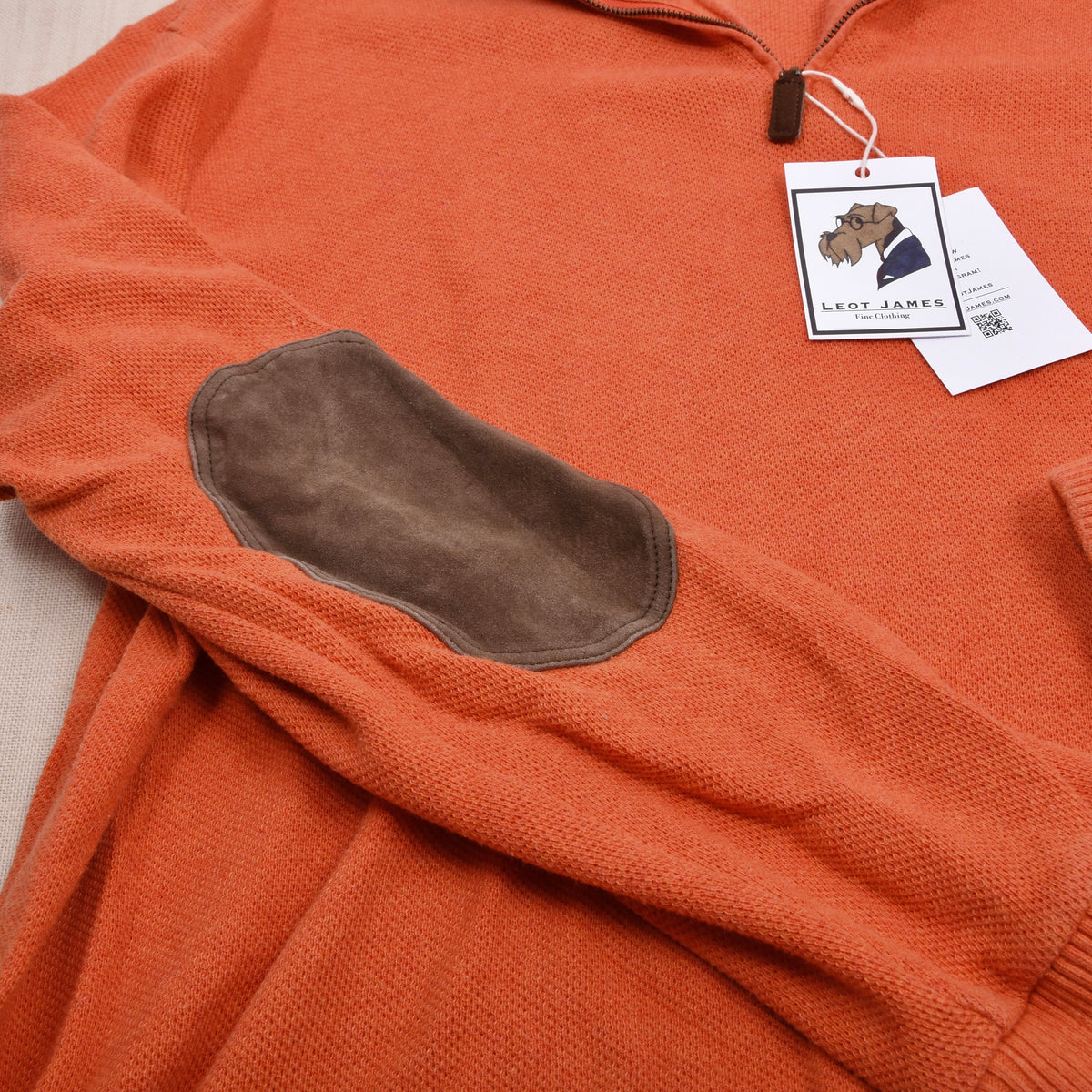 Polo Ralph Lauren 1/4 Zip Pima Cotton Sweater Size XL - Orange