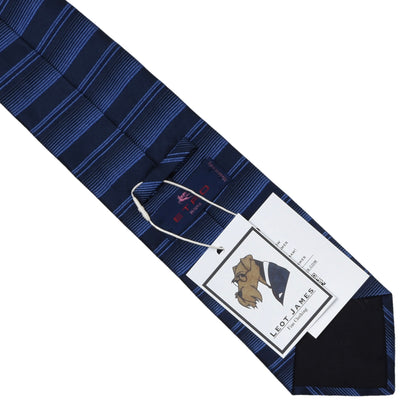 Etro Milano Silk Tie ca. 145.5cm/9.5cm - Navy Stripes