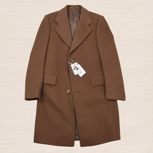 Vintage 1960s Greiff Wool Overcoat - Brown/Tan