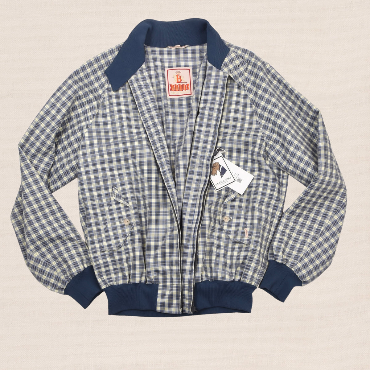 Baracuta G9 Harrington Jacke Gr. XL Brust. ca. 58.5cm - Plaid