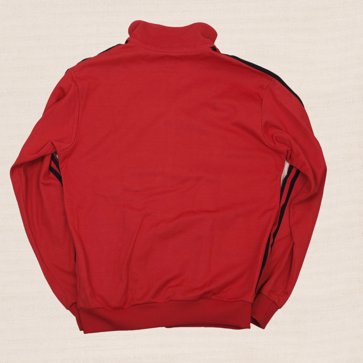 Vintage 2005 Adidas Trainingsjacke Gr. M Baumwolle-Polyester – Rot/Schwarz