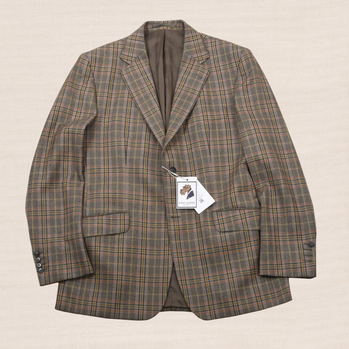 Bespoke Dormeuil Scottie Wool Jacket Size ca. 54/54L