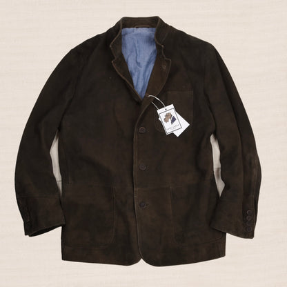 Walbusch Goat Suede Jacket Size 27  - Brown