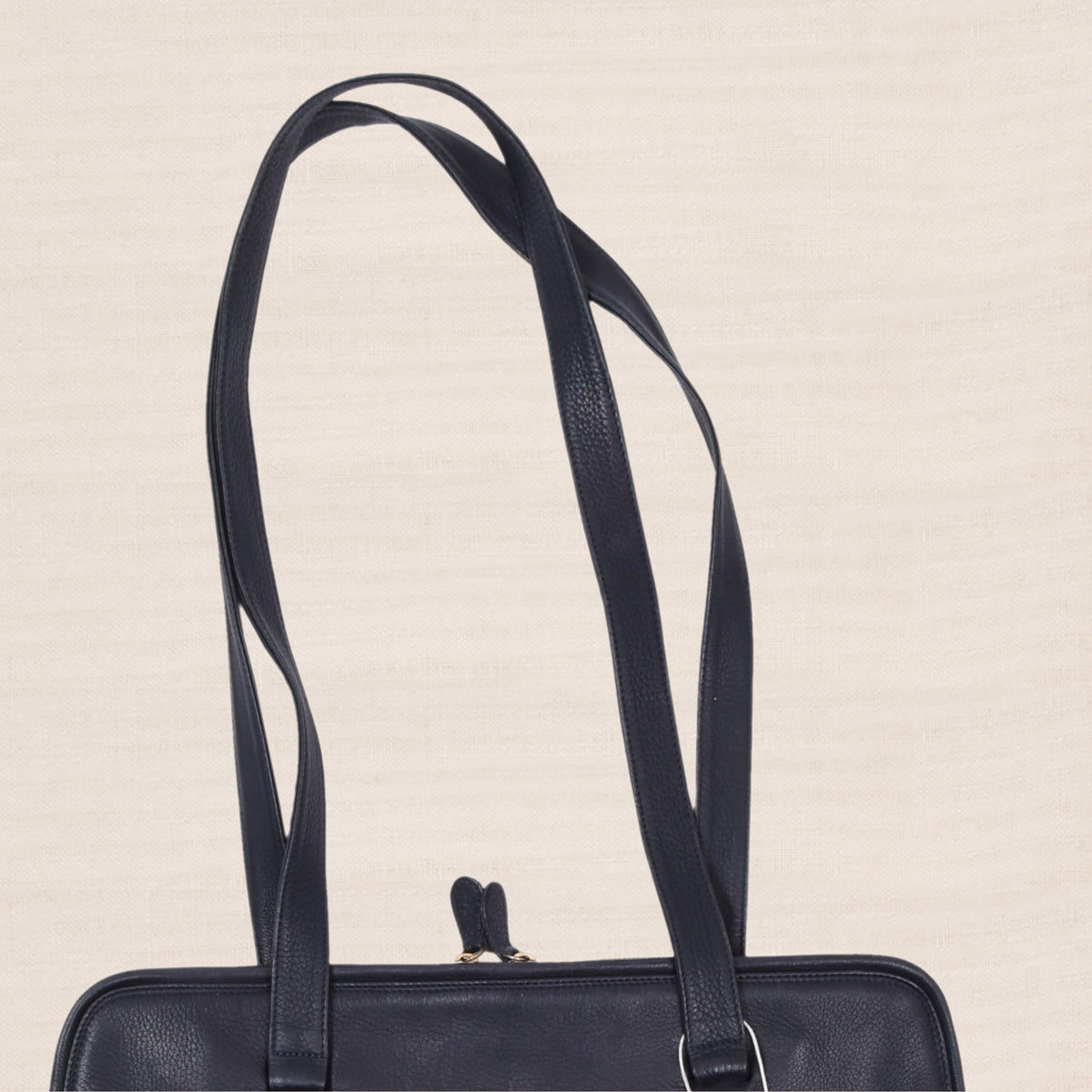 Coccinelle Vintage Ledertasche Made in Italy 48cm – Marineblau