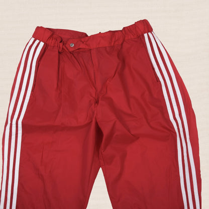 Vintage 1980er Adidas Nylon Regenhose Gr. 54 - Rot