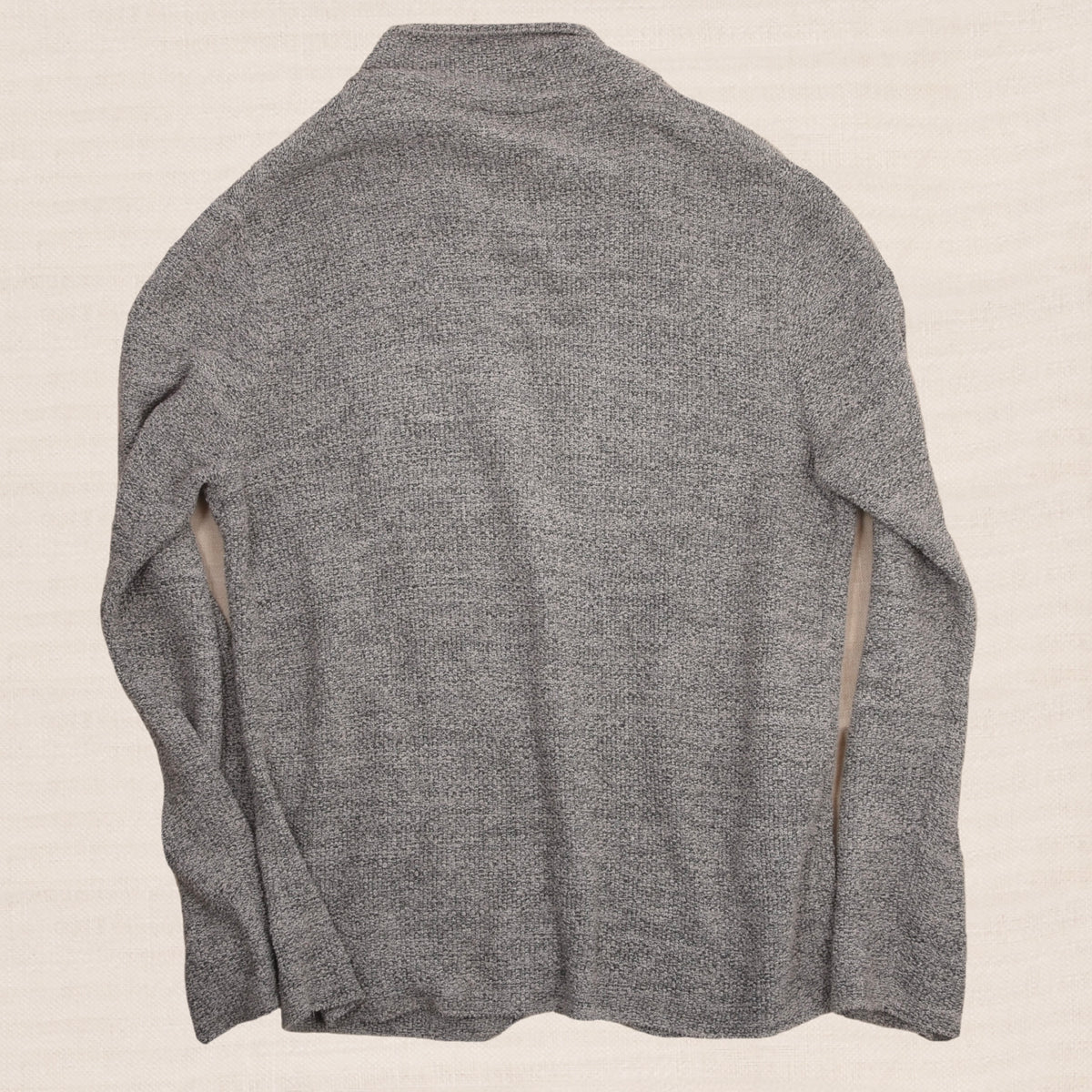 Phil Petter Baumwolle-Leinen Stricksakko Gr. L Made in Austria - Grau Melange