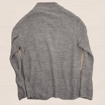 Phil Petter Baumwolle-Leinen Stricksakko Gr. L Made in Austria - Grau Melange