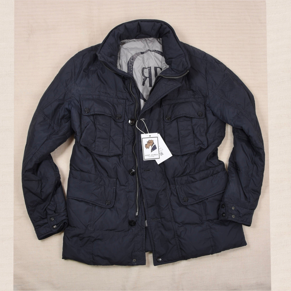 Cerruti Daunen Steppjacke Gr. M - Marineblau