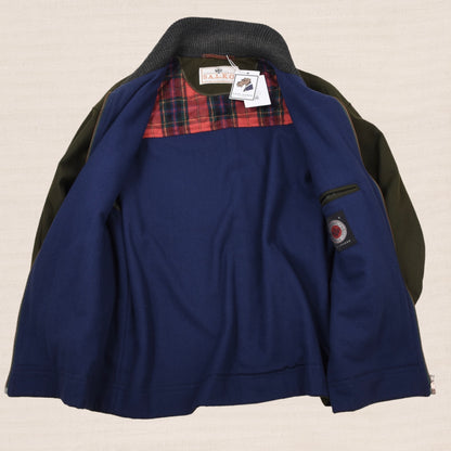 Vintage SALKO Wollmischung Jacke Brust 66,5cm - Grün